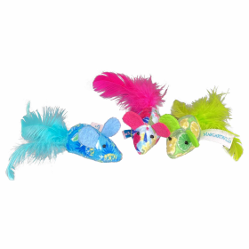 Multipet Margaritaville(R) Mice Cat Toy 6.5" 3pk