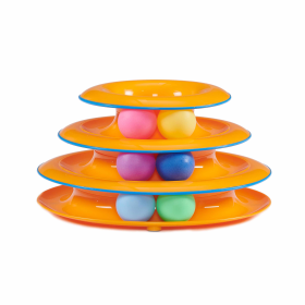 Catstages Tower of Tracks Interactive Cat Toy Multicolor 3-Tier