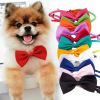 Dogs Accessories Pet Kawaii Dog Cat Necklace Adjustable Strap for Cat Collar Pet Dog Bow Tie Puppy Bow Ties Dog Pet Supplies - Purple