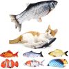 Pet Soft Fish Shape Cat Toy Simulation Fish Toys Funny Cat Chewing Playing Supplies - as the picture