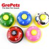 Pet training bell dog paw print bell ringer pet trainer cat bell ringer - Yellow background [green]