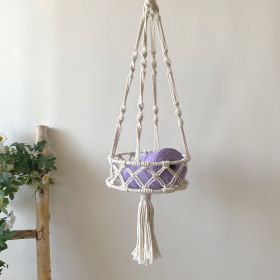 Cat Hammock Vintage Macrame Hanging Cat Beds Tassel Baskets - D(within 5lbs)