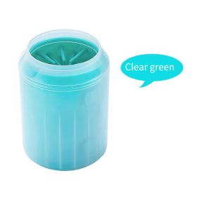 1pc Pet Paw Cleaner. Pet Cleaning Foot Cup For Dog And Cat; Pet Grooming Supplies - Green - S