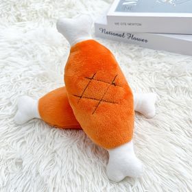 Double-bone Chicken Leg Plush Toy Vocal Connotation BB Pet Dog Cat Toy Supplies.dog chew toy - Carrot Toy