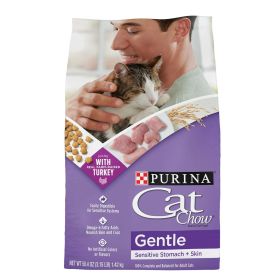 Purina Cat Chow Gentle Dry Cat Food 3.15 lb Bag - Cat Chow