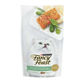 Purina Fancy Feast Dry Cat Food Ocean Fish Salmon Accents Of Garden Greens, 3 lb Bag - Fancy Feast