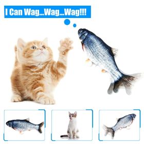 Pet Soft Electronic Fish Shape Cat Toy Electric USB Charging Simulation Fish Toys Funny Cat Chewing Playing Supplies Dropshiping - default