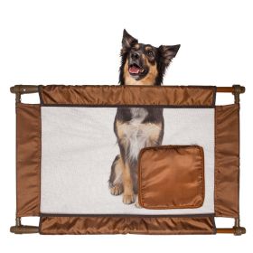 Pet Life Porta-Gate Travel Collapsible And Adjustable Folding Pet Cat Dog Gate - Brown