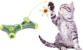 Pet Life Kitty-Tease Interactive Cognitive Training Puzzle Cat Toy Tunnel Teaser - Green