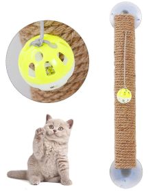 Pet Life 'Stick N' Claw' Sisal Rope and Toy Suction Cup Stick Shaped Cat Scratcher - Default