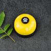 Pet training bell dog paw print bell ringer pet trainer cat bell ringer - Black background [yellow]