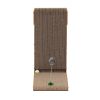 Indoor Cat Scratching Board for Small to Large Cat, Corrugated Board-Covered Cat Scratcher, Cat Scratching Pad with Bell and Built-in Toy - Brown