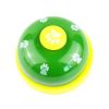 Pet training bell dog paw print bell ringer pet trainer cat bell ringer - Yellow background [green]