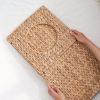 Water Hyacinth Woven Wicker Square Cat Bed Cave - 13" x 13" x 13" - For Small and Medium Cat Breeds and Chihuahua - as Pic