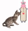 Pet Life Paw-Pleasant Eco-Natural Sisal And Jute Hanging Carpet Kitty Cat Scratcher With Toy - Pink / Grey