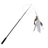 funny cat stick 1.8m super long carbon fiber fishing rod scratch resistant feather cat toy pet supplies - White feather