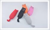 Cat Catnip Toys Playing Teeth Cleaning Plush Pillow Scratcher Pet Catnip Teeth Grinding Chew Toys - Gray