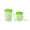 Pet Dog cat Paw Cleaner Cup Outdoor portable Soft Silicone Combs Quickly Wash Foot Cleaning Bucket Pet Foot Wash Tools - Light Green - S