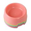 1Pc High Quality Solid Color Pet Bowls Candy-Colored Lightweight Plastic Single Bowl Small Dog Cat Pet Bowl Pet Feeding Supplies - pink - S