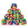 1pc Pet Chew Toys; Colorful Rubber Balls With Bell Bite Resistant Interactive Toy For Dogs & Cats - Medium