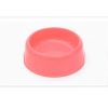 1Pc High Quality Solid Color Pet Bowls Candy-Colored Lightweight Plastic Single Bowl Small Dog Cat Pet Bowl Pet Feeding Supplies - pink - S