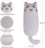 Cat Catnip Toys Playing Teeth Cleaning Plush Pillow Scratcher Pet Catnip Teeth Grinding Chew Toys - Gray