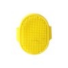 New Soft Rubber Dog Brush Comb Cat Bath Brush Rubber Glove Hair Fur Grooming Massage Brush for Dog Cats 12.3*9.7cm Dog Supplies - Yellow