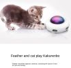 Gravitational companionship can automatically tease the cat feathers and the cat can automatically take away the hair UFO intelligent pet toy - white