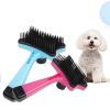 Plastic Push Brush for Cat and Dogs Pet Groom Bath Brush Hair Removal Brush Best Price - Yellow