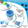 Pet Dog cat Paw Cleaner Cup Outdoor portable Soft Silicone Combs Quickly Wash Foot Cleaning Bucket Pet Foot Wash Tools - Light Green - S