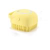 Bathroom Puppy Big Dog Cat Bath Massage Gloves Brush Soft Safety Silicone Pet Accessories for Dogs Cats Tools Mascotas Products - yellow - Square