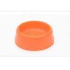 1Pc High Quality Solid Color Pet Bowls Candy-Colored Lightweight Plastic Single Bowl Small Dog Cat Pet Bowl Pet Feeding Supplies - orange - S