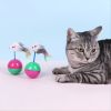 Plush Mouse Decor Cat Teaser Toy With Rustling; cat toy - Red Green