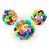 1pc Pet Chew Toys; Colorful Rubber Balls With Bell Bite Resistant Interactive Toy For Dogs & Cats - Medium