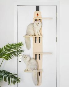 2Mewoofun 4-Levels Versatile Cat Climber Shelves Door Mounted Vertical Cat Tree