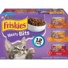 Purina Friskies Meaty Bits Wet Cat Food Variety Pack, 5.5 oz Cans (12 Pack)