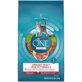 Purina One +Plus Urinary Tract Health Formula Dry Cat Food, 3.5 lb Bag