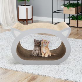 Cat scratcher cat toy corrugated cardboard cute cat head shape XH