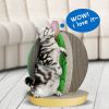 Cat Condo Scratcher Post Cardboard, Cactus shape Cat Scratching Board, 15x15x19.29 inch