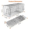 Humane Cat Trap Cage Catch Release Live Animal Rodent Cage Collapsible Galvanized Wire for Raccoons Beavers Groundhogs Foxes Armadillos