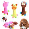 Cute Pet Plush Toy Chew Toy Smiley Pig Monkey Deer Molar Teeth Cleaning Cartoon Animal Pet Cat Supplies Toy Pet Supplies