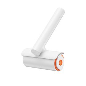 Ai Wo Hair Sticker Tearable Drum Hair Sticker Clothes, Bed Sheets, Hair Removal Pet Hair Sticker Hair Removal Brush Wholesale (colour: Minimalist Roller Sticker - White+Orange, Specifications: PCS)