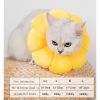 Puppy & Cat Plush Floral Shape Soft Elizabethan Adjustable Collar For Cat Wound Healing Protective