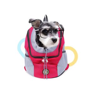 Pet Outing Backpack (Color: rose red, size: S)