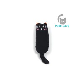 Cats Catnip Toy; Cat Chewing Toy Bite Resistant Catnip Toys For Cats; Catnip Filled Mice Shaped Toys (Color: Black)