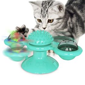 New Stylish Cat Toys For Kitten  Design Windmill And Fish (Material: Other, Color: Green)