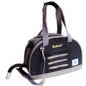 Touchcat 'Tote-Tails' Designer Airline Approved Collapsible Cat Carrier (Color: Black)