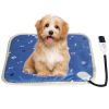 Pet Heating Pad Electric Dog Cat Heating Mat Waterproof Warming Blanket with 9 Heating Levels 4 Timer Setting Constan On Function Chewing-resistant