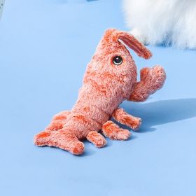 Pet Toys Electric Jumping Shrimp USB Charging Simulation Lobster Funny Cat Plush Pets Toy (Option: Soft sewn on eyes version-About 32CM-USB)