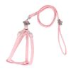 Cat leash cat chain walking cat leash pet chest strap knitted flowers leash cat pet supplies